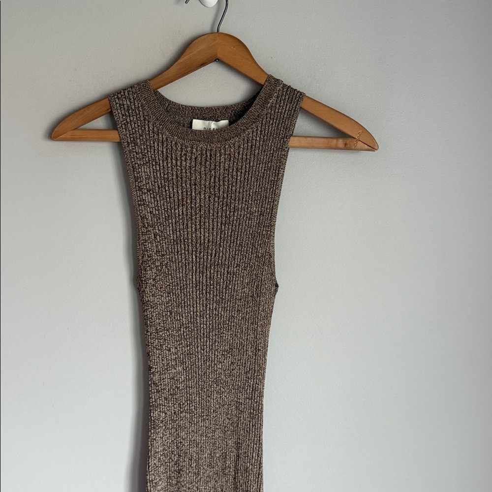DISSH Zanthe Choc Marle Knit Maxi Dress large - Picture 3 of 12
